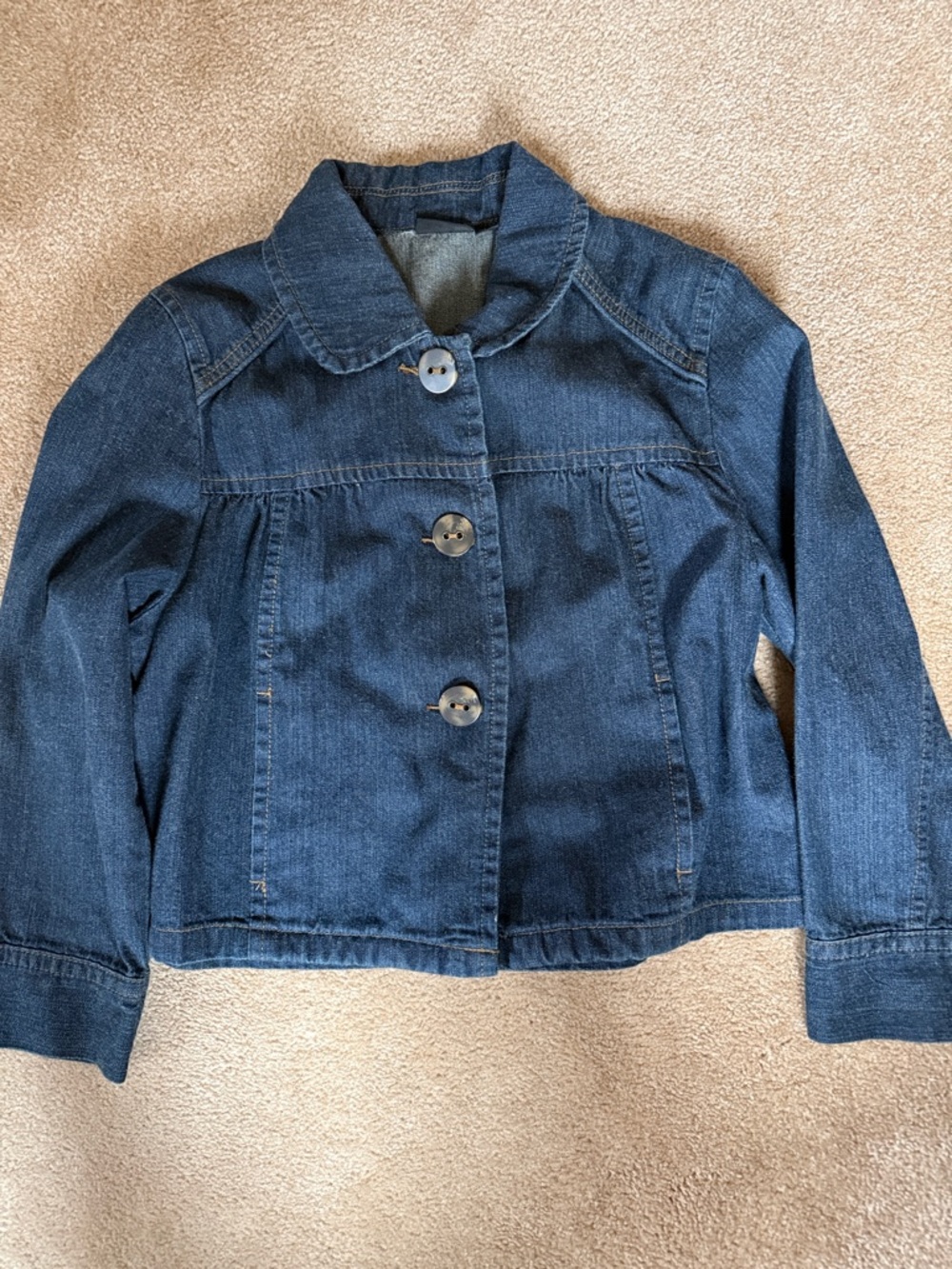 a.n.a Dark Blue Denim Button-Up Jacket - Picture 7 of 7
